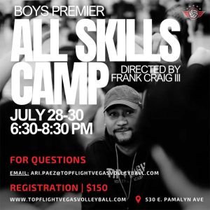 Boys Premier All Skills Volleyball Camp
